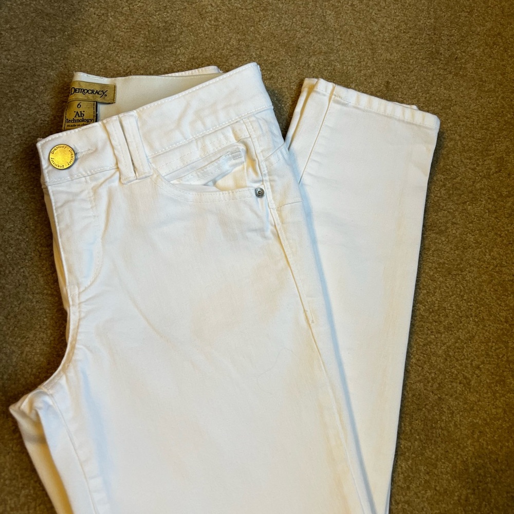 Women's Democracy White Jeans